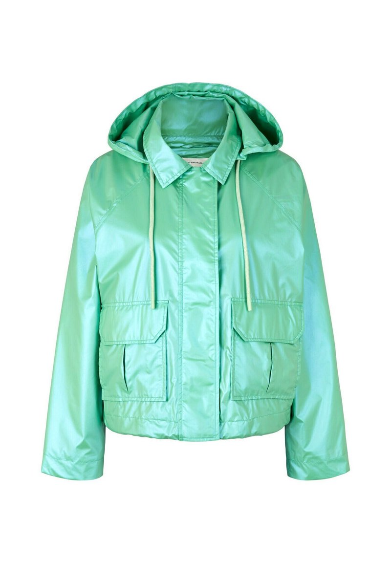 Tom Tailor Imitatieleren jas groen