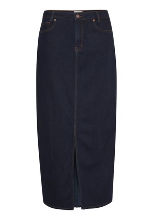 LARAMW - Maxi sukně - dark blue un wash