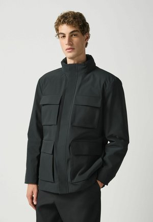 Next, SHOWERPROOF FOUR POCKET HOODED COAT - Light jacket - black
