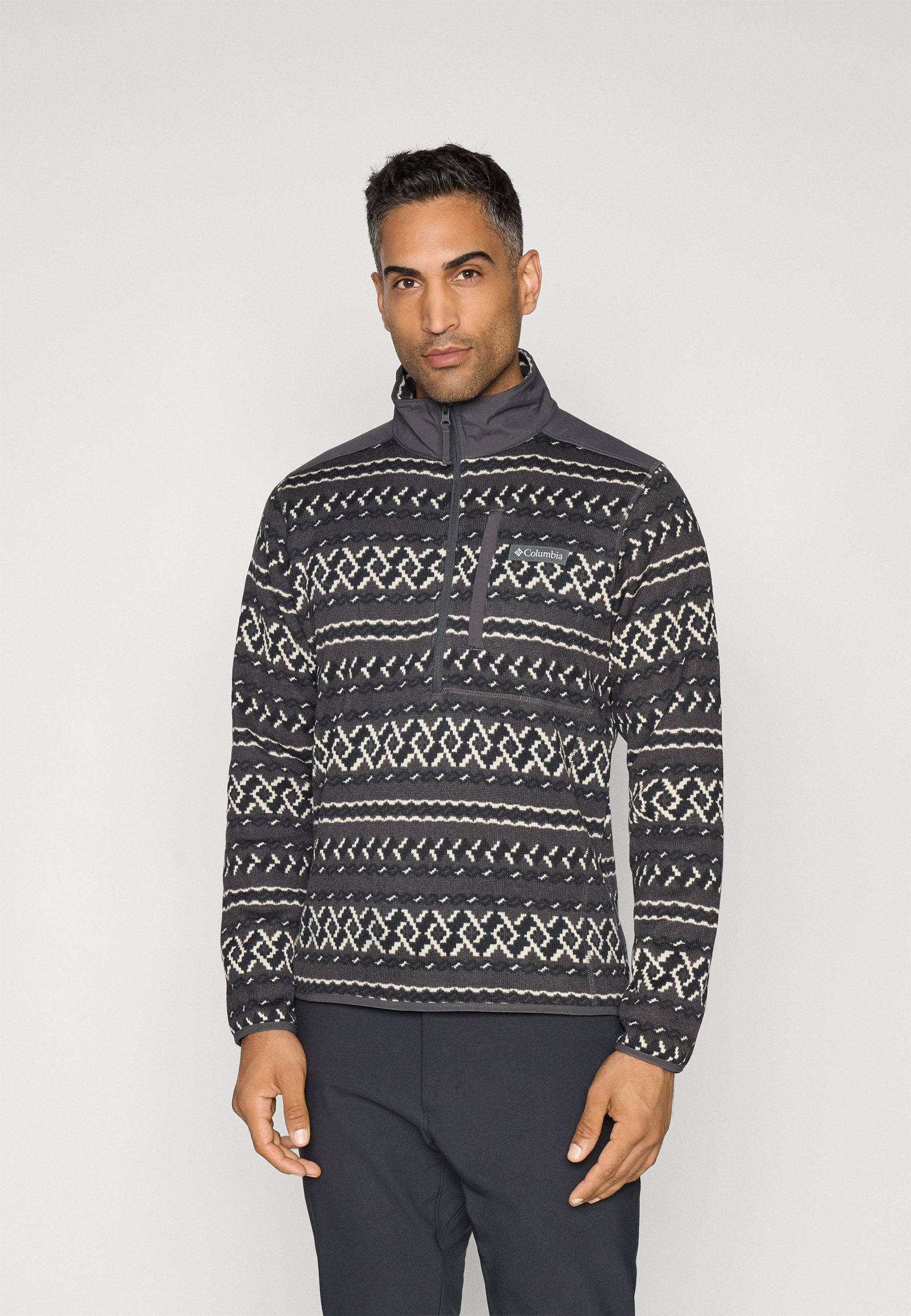 Columbia Steens Mountain Printed Jacket Pull-Over Homme - Polaire Chaude Et Confortable