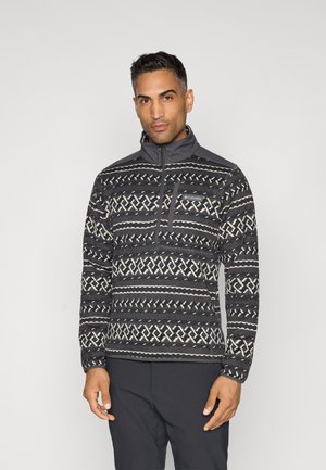 SWEATER WEATHER™ PRINTED HALF ZIP - Strickpullover - black