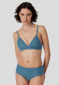 Schiesser MIT HERAUSNEHMBAREN PADS - PURE - Reggiseno a triangolo - blaugrau