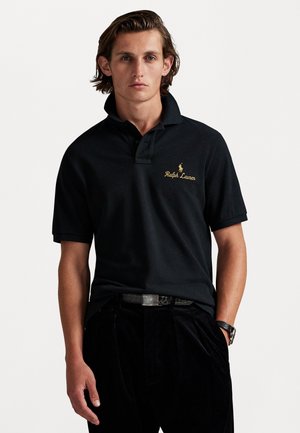CLASSIC FIT LOGO MESH POLO SHIRT - Polokošeľa - black