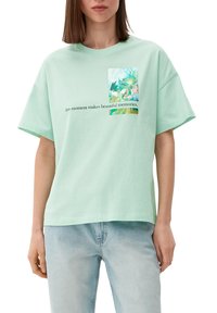 s.Oliver MIT FRONTPRINT - T-shirt print - minze