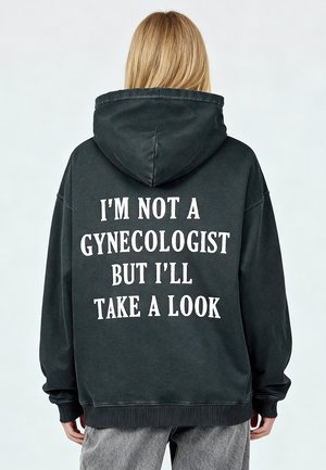 Felpa con cappuccio - washed black