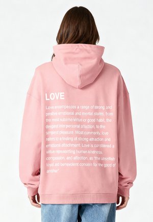 Mira Paris LOVE DEFINITION OVERSIZED  - Sweat à capuche - pink