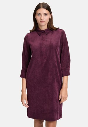 MIT KRAGEN - Blusenkleid - dark aubergine