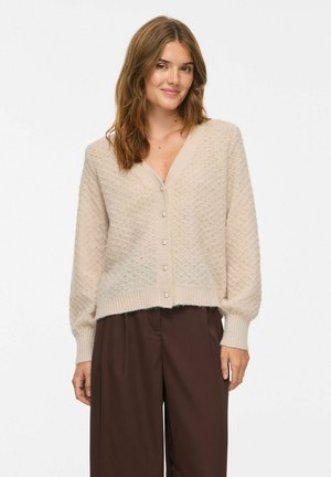 VILA, KNITTED CARDIGAN VITULI V-NECK - Neuletakki - birch
