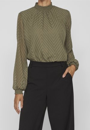 Blouse - mottled olive