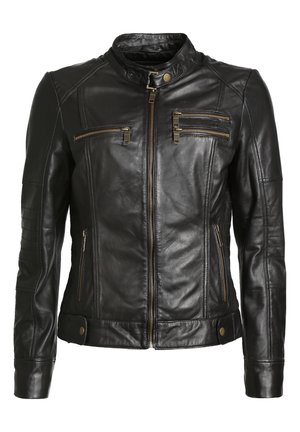 Leren jas - black