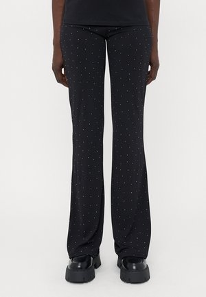 ONLZITA FLARED - Pantaloni - black/silver-coloured
