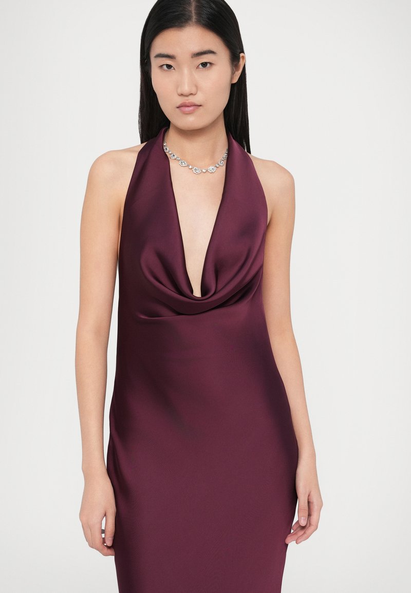 Norma Kamali HALTER DRAPE BIAS GOWN - Occasion wear - plum/bordeaux -  Zalando