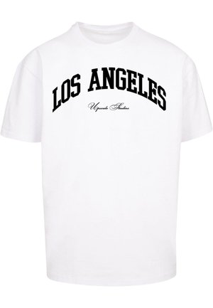 Upscale by Mister Tee, L A COLLEGE  - Print T-shirt - white