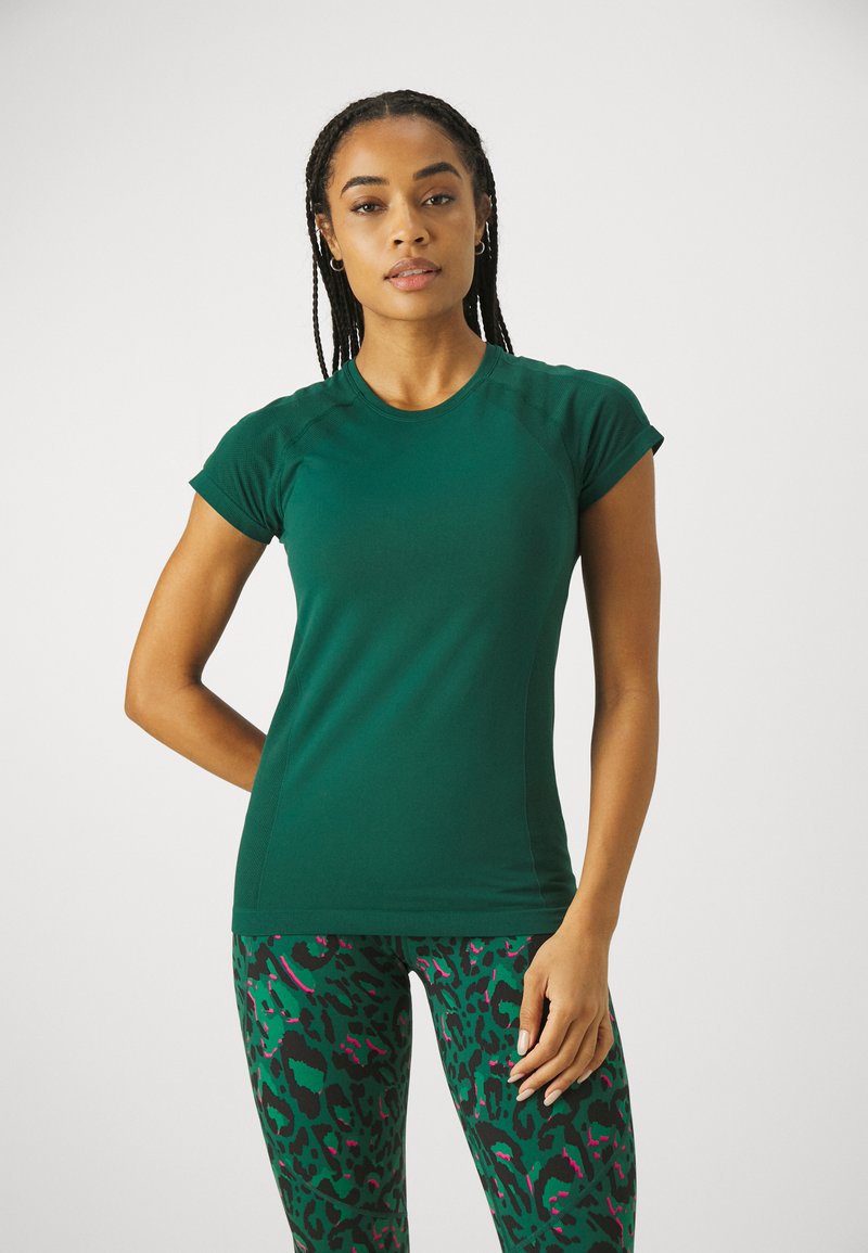 Sweaty Betty ATHLETE SEAMLESS WORKOUT - Sportiniai marškinėliai trumpomis rankovėmis - retro green