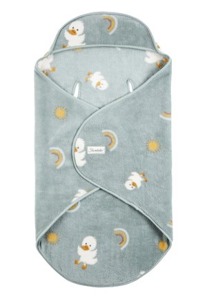 WRAP BLANKET EDDA - Baby blanket - dunkelgrün meliert