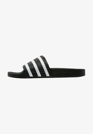 ADILETTE UNISEX - Natikače - black/white