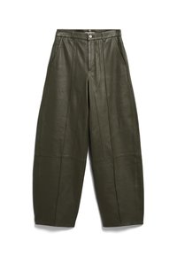 LESLIE - Δερμάτινο παντελόνι - dark eucalyptus