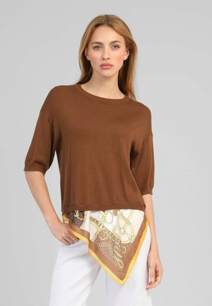 AN'GE, PULL NANATA DAIM - T-shirt imprimé - daim