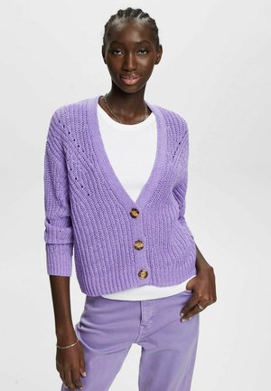 TAPE STITCH CAR - Kardigan - purple