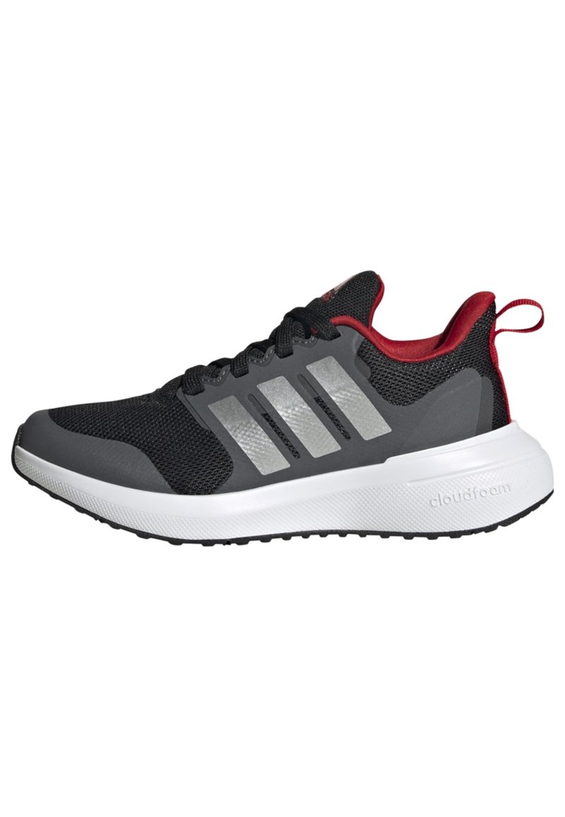 adidas Performance FORTARUN 2.0 CLOUDFOAM LACE - Zapatillas running asfalto - core black   silver metallic   better scarlet