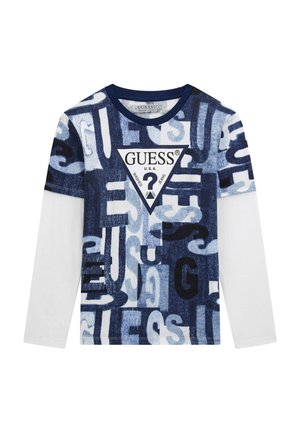 MIT ALLOVER-PRINT - Hosszú ujjú felső - mehrfarbig grundton blau