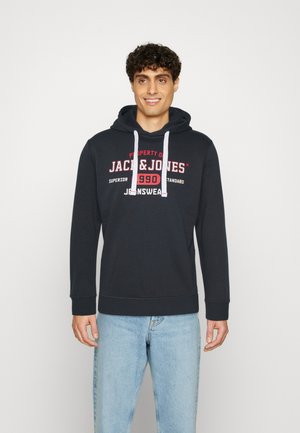 Jack & Jones JJSTAMP HOOD - Sudadera - navy blazer