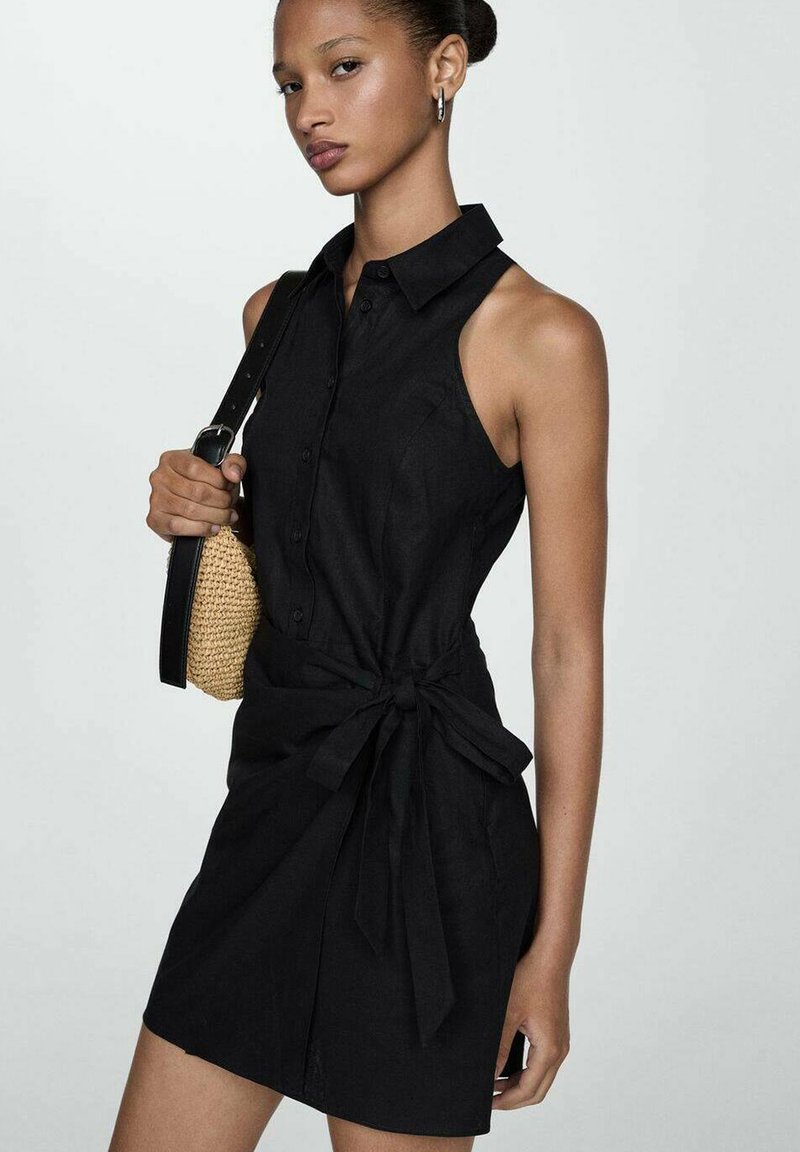 Mango - Shirt dress - black, Enlarge