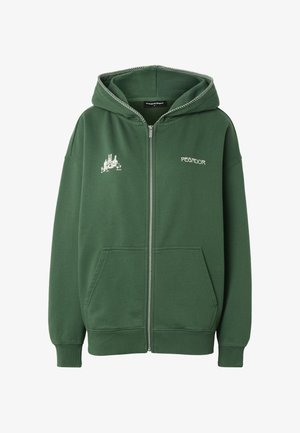 Pegador, SIGTUNA OVERSIZED SWEAT JACKET - Φούτερ με φερμουάρ - washed solid green