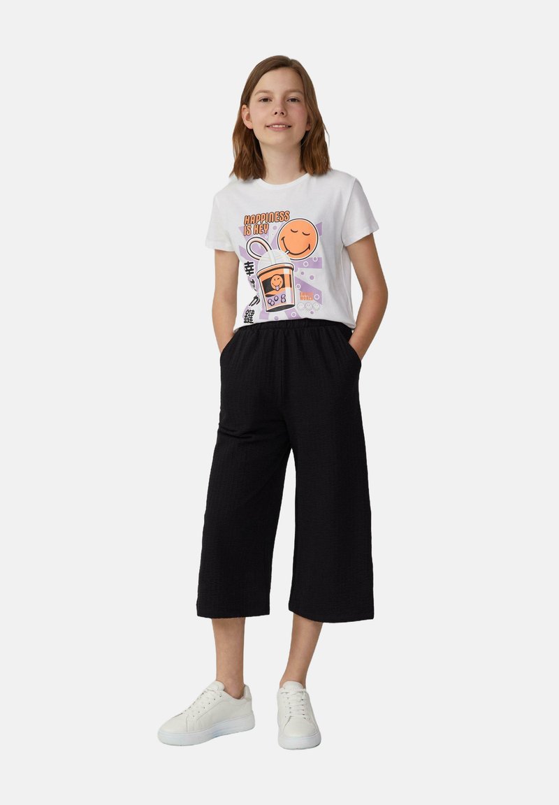 s.Oliver - STRUKTURIERTE CULOTTE IM LOOSE FIT - Trousers - schwarz, Enlarge