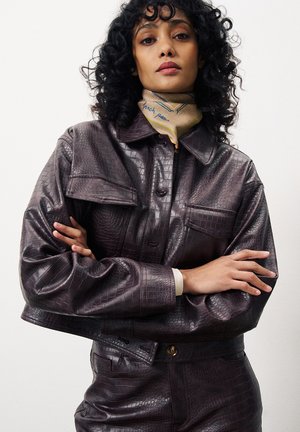 FRNCH CALIXA - Veste en similicuir - chocolat