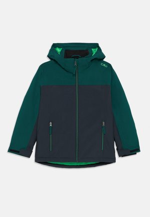 KID JACKET SNAPS HOOD - Snieglenčių striukė - antracite/alpine