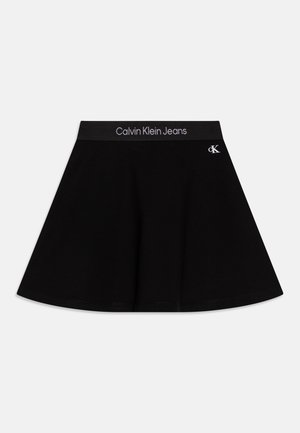 Calvin Klein Jeans PUNTO TAPE FLARE SKIRT - Minikjol - black