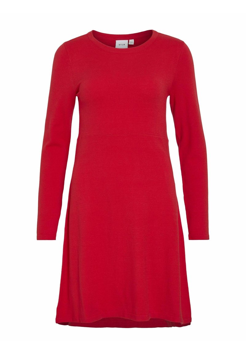Vila Gebreide jurk rood