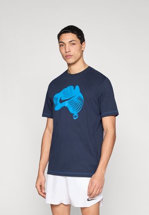 NIKECOURT TEE OPEN - Športne majice - dark obsidian/photo blue