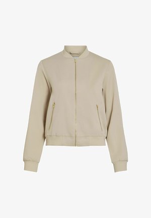 VILA, BOMBER JACKET VIBUBBLE ZIPPER - Blouson Bomber - silver-coloured lining