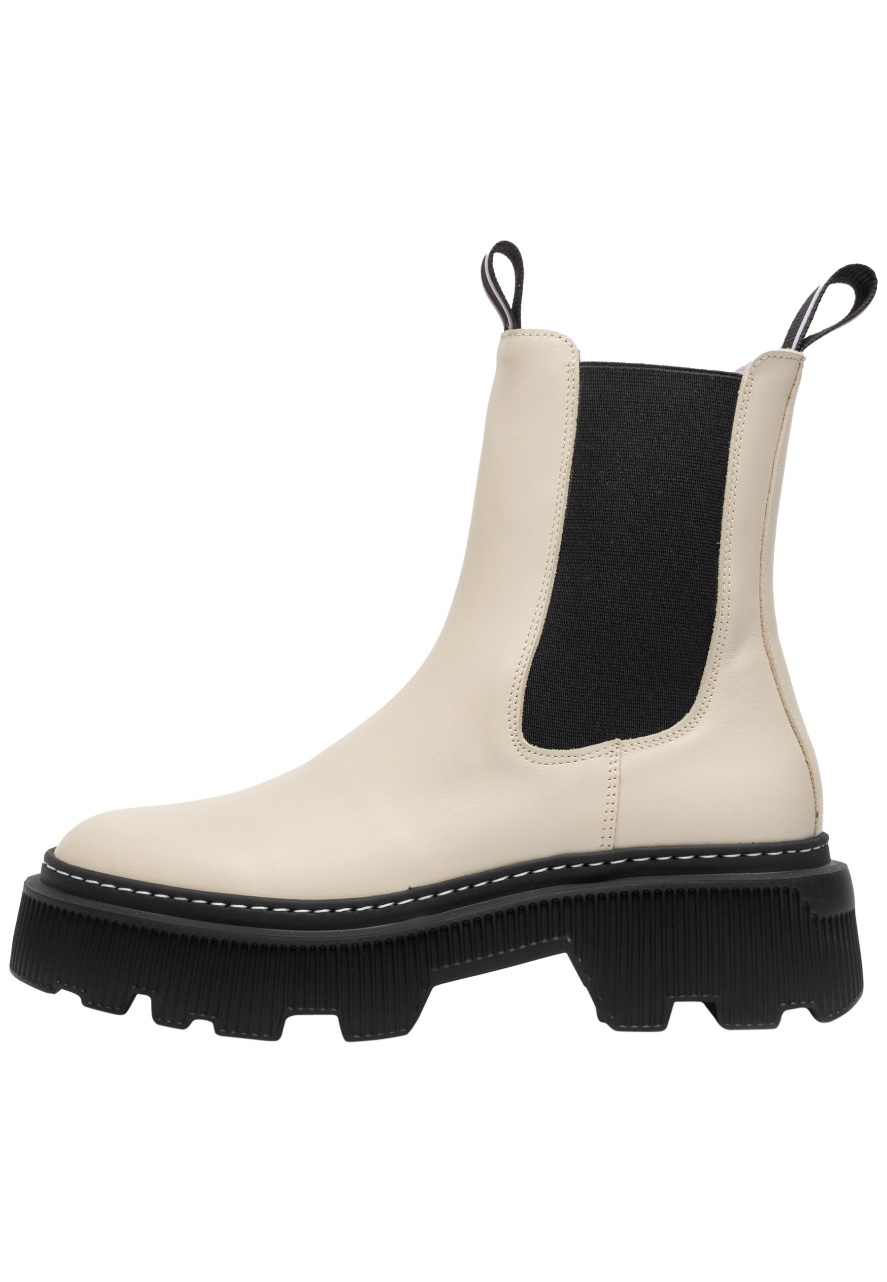 Off white platform ankle boots