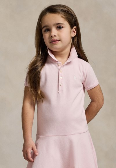 Polo Ralph Lauren STRETCH MESH POLO DRESS 2-6Y - Vestido informal - hint of pink/white