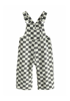 Next, REGULAR FIT - DUNGAREES - Dungarees - black white checkerboard