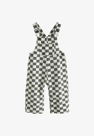 Next, REGULAR FIT - DUNGAREES - Dungarees - black white checkerboard