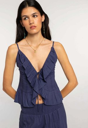 THE-ARE, TOP DE MUJER DE TIRANTES CON LAZADAS FRONTALES - Top - azul