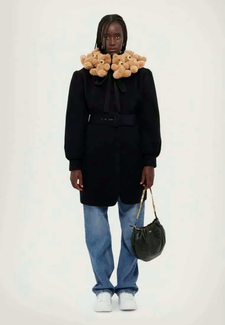 MOSCHINO CAPOSPALLA LUNGO - Classic coat - nero/black - Zalando.co.uk