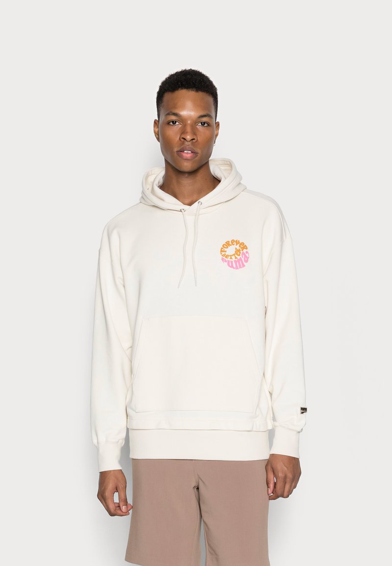 Puma DOWNTOWN GRAPHIC HOODIE - Mikina - ivory glow