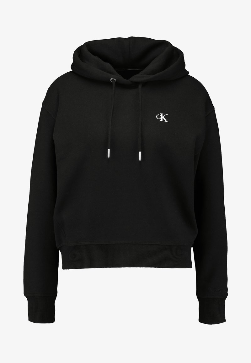 Calvin Klein Jeans EMBROIDERY HOODIE Felpa con cappuccio black nero Zalando