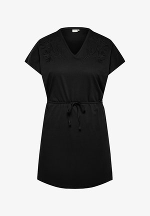 ONLY Carmakoma DRESS CARSALLY SHORT DRESS - Jerseykjole - black