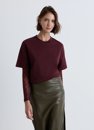 Calliope T-SHIRT PIZZO - Maglietta a manica lunga - prugna