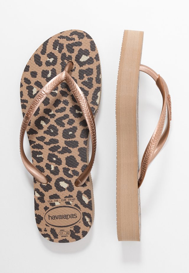 SLIM FIT FLATFORM ANIMALS - Teenslippers - steel grey