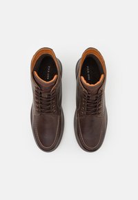 Pier One LEATHER - Stivaletti stringati - dark brown