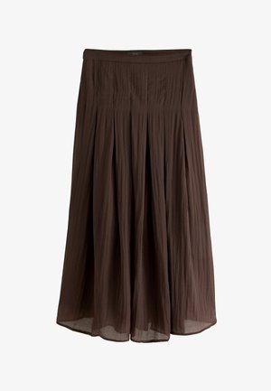 Next, REGULAR FIT - PLEATED MIDI SKIRT - A-line skirt - chocolate brown