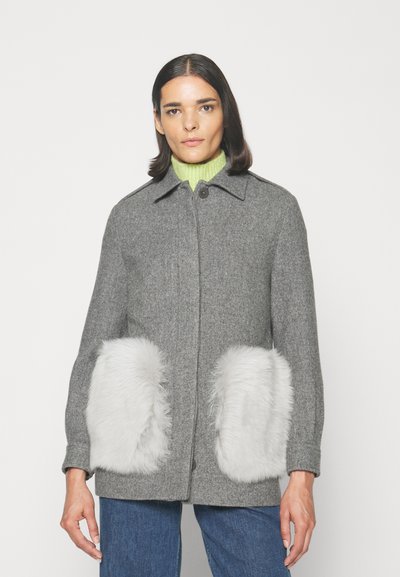 STUDIO ID MACI CAR SHORT WITH POCKETS - Κοντό παλτό - grey