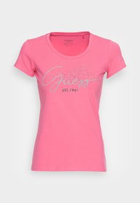 Guess Triko s potiskem - pink